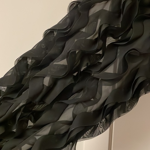 Super cute Flawless brand black knit top with sheer embellished sleeves. Size L - Picture 3 of 7